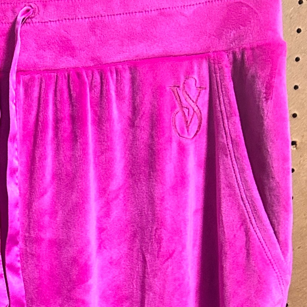 Victoria's Secret Fuchsia Velour Pants
